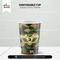With cup