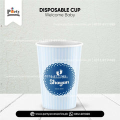 With cup