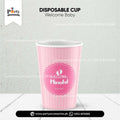 Welcome baby decoration ideas | Customized disposable Paper Cups in pink on daraz