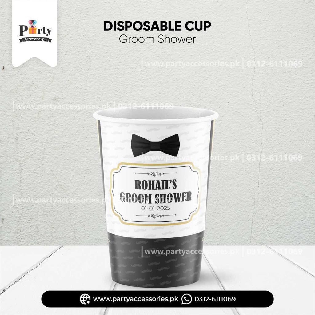 groom to be shower paper cups disposable 