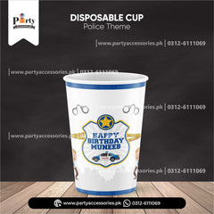 With cup