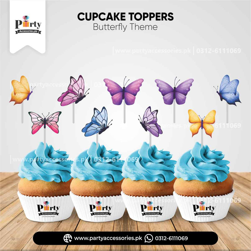 Cupcake Toppers in Butterfly Theme