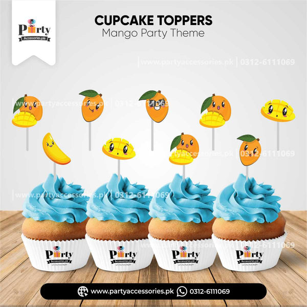 Mango Theme Cupcake Toppers