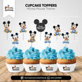 Mickey Mouse Theme Birthday Cupcake Toppers Cutouts (Pack of 15)