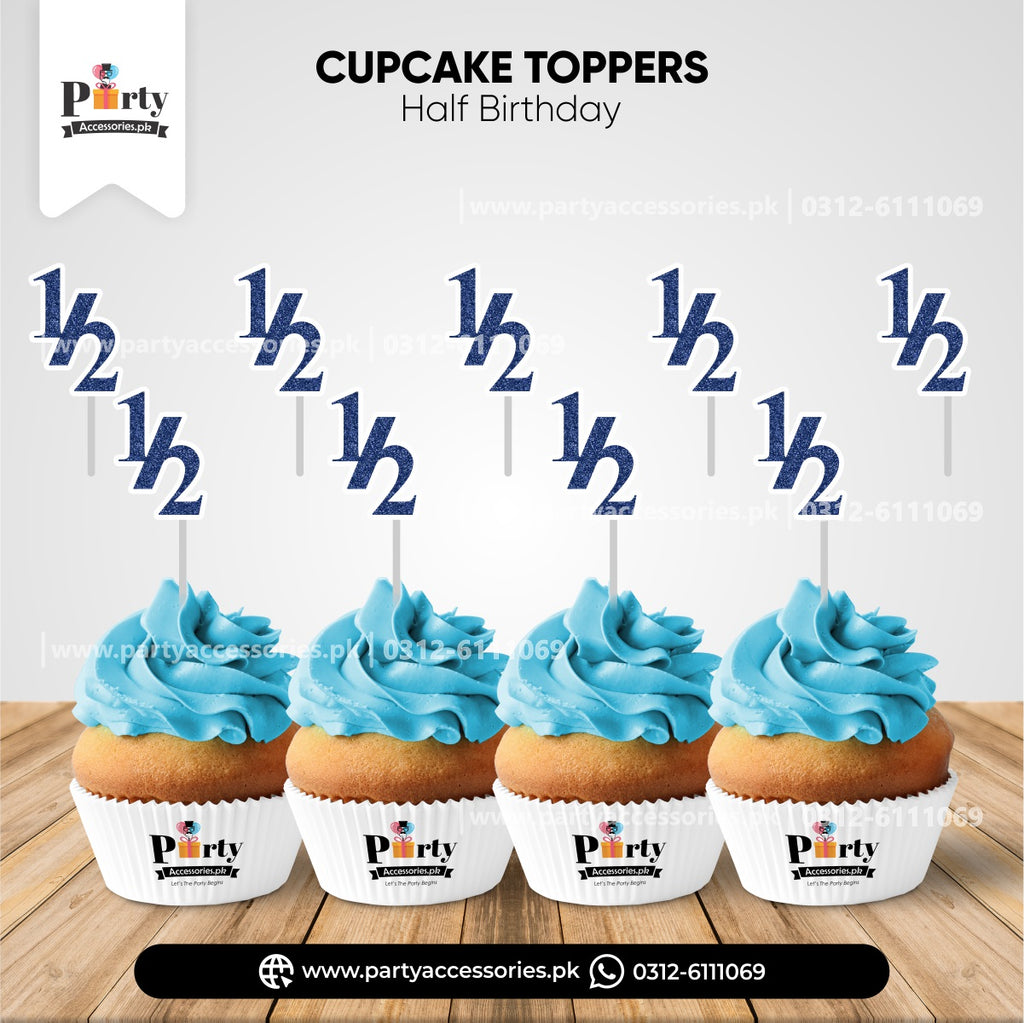 half birthday cupcake toppers 