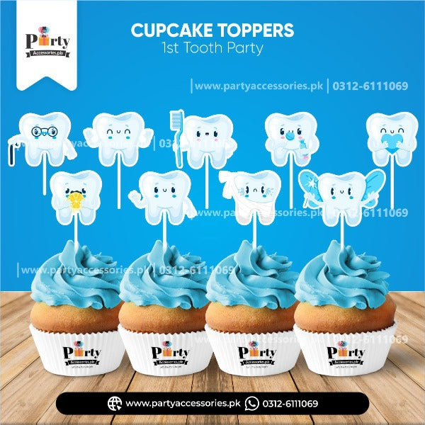 first tooth cupcake toppers set ideas for boy for table decoration