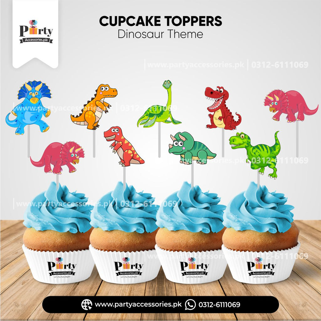 dinsaur theme customized cupcake toppers 