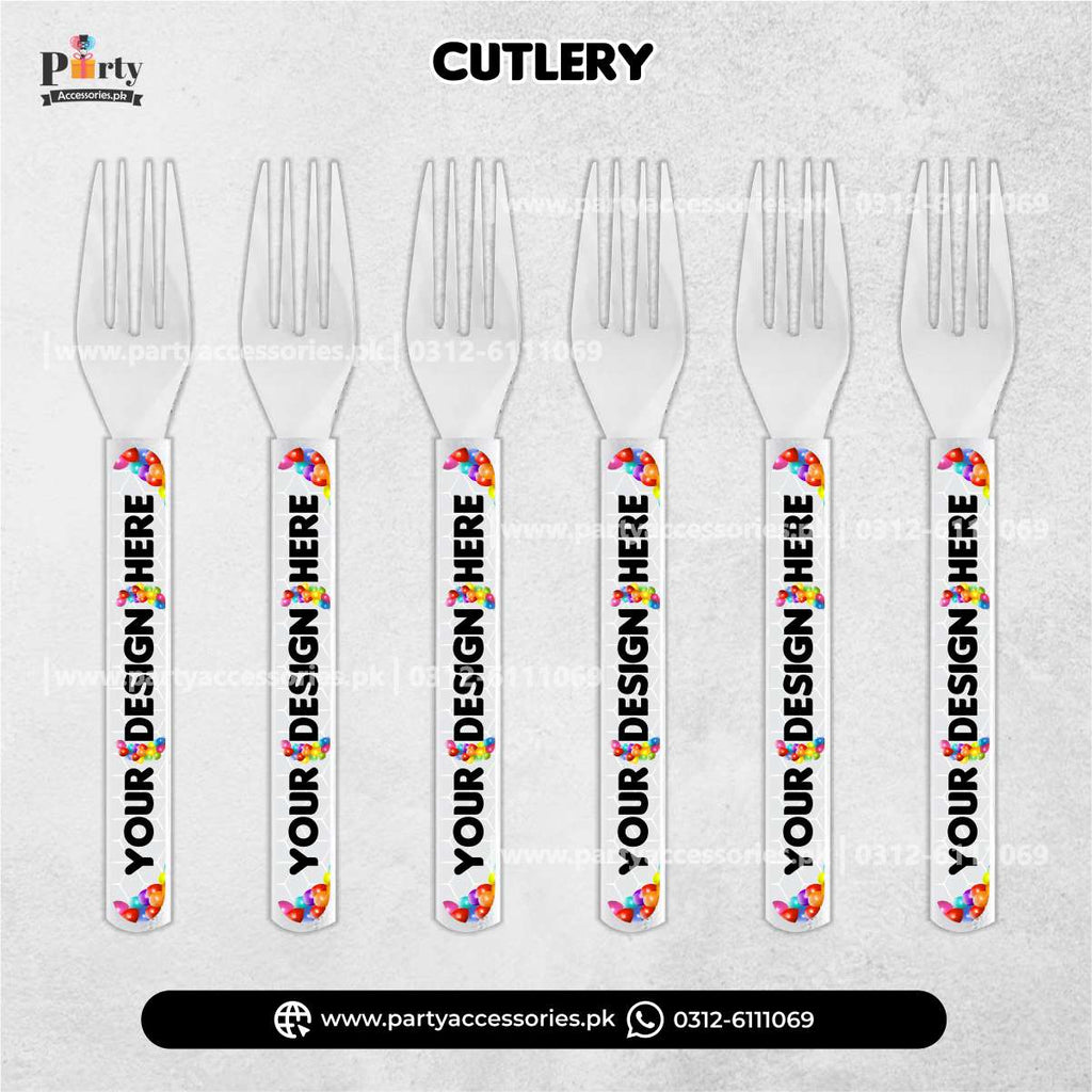 Customized Disposable Forks for Dinner Decoration 