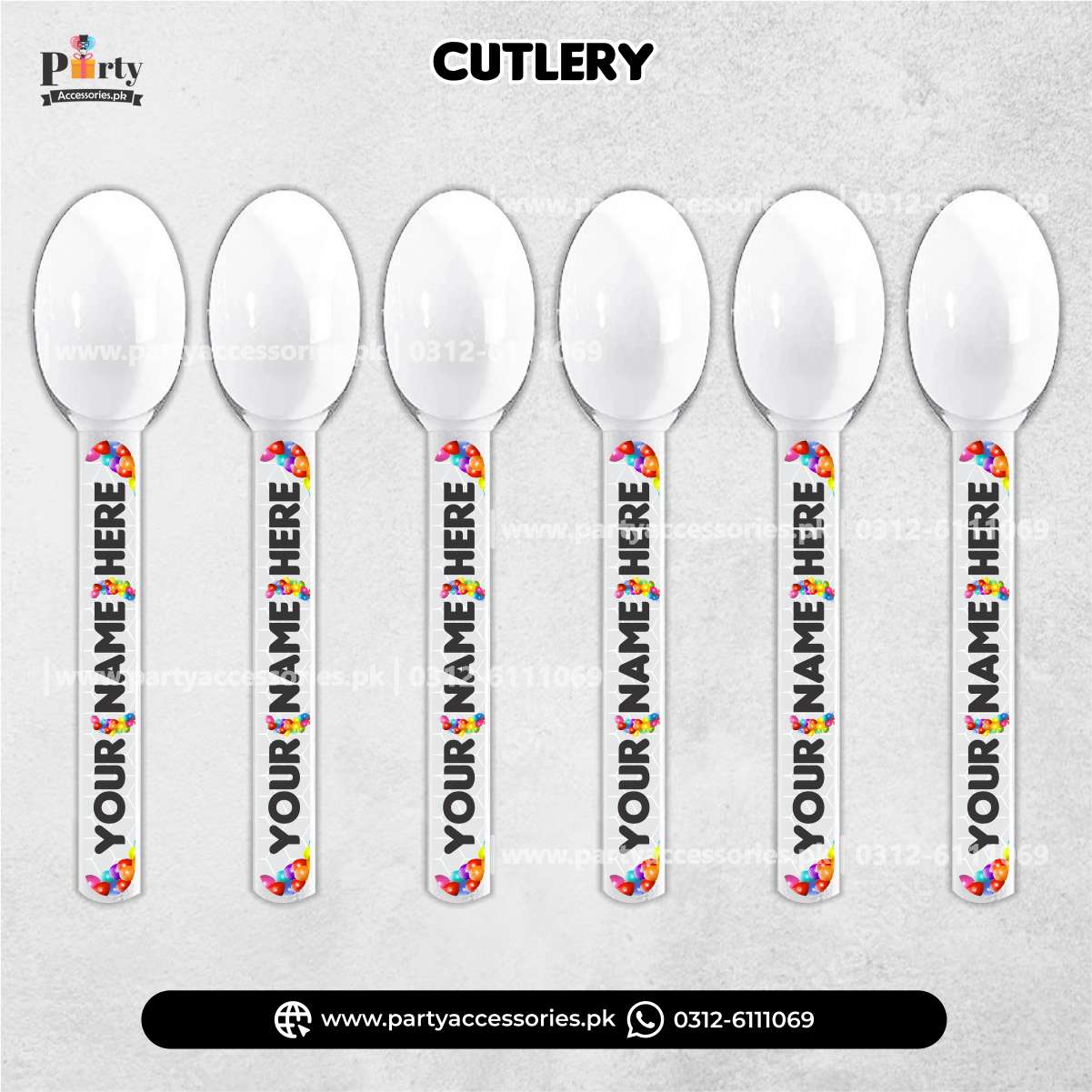 Customized Disposable Spoons for Decoration