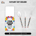Disposable Cutlery Set with Customized Holders for Table Decoration (Pack of 6)