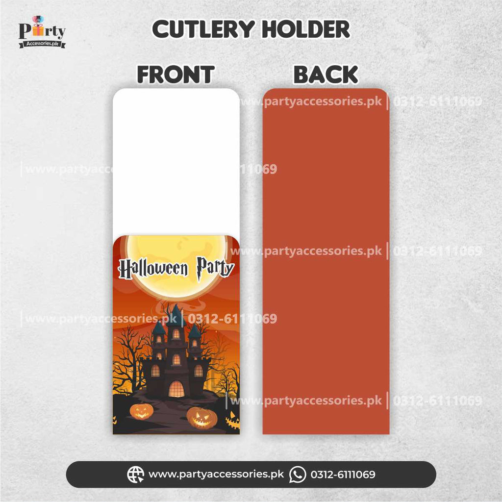halloween table decoration ideas cutlery setting
