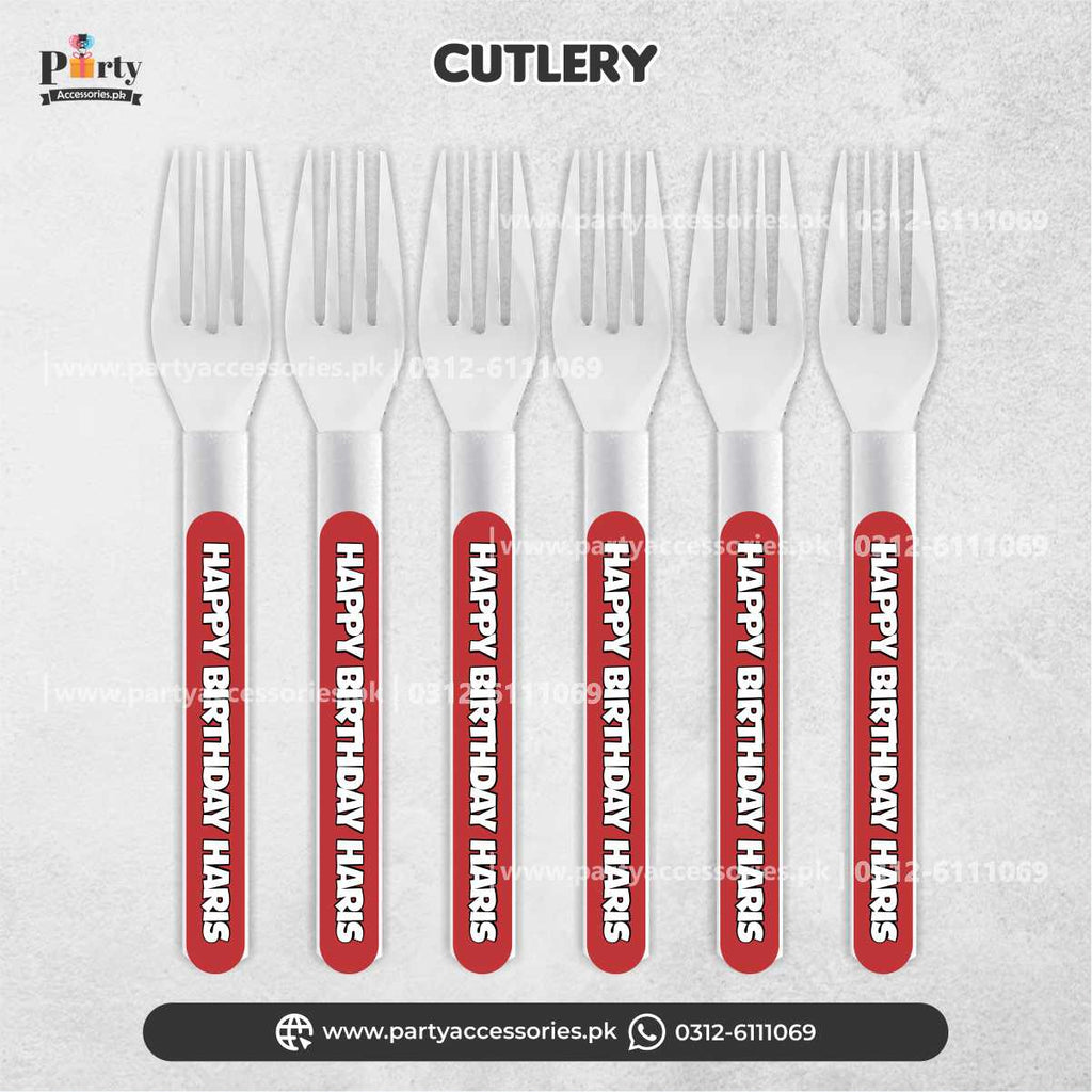 DINOSAUR THEME BIRTHDAY PARTY CUSTOMIZED FORKS FOR DECORATIONS 