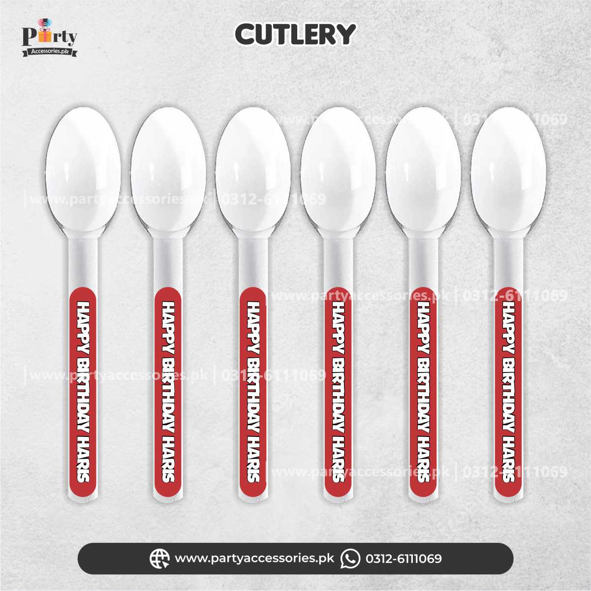 DINOSAUR THEME BIRTHDAY PARTY CUSTOMIZED SPOONS 