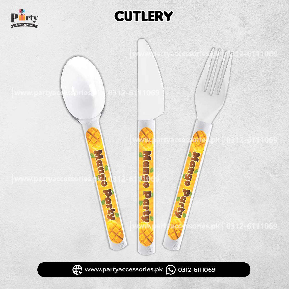 Mango Party Theme Customized Disposable Cutlery