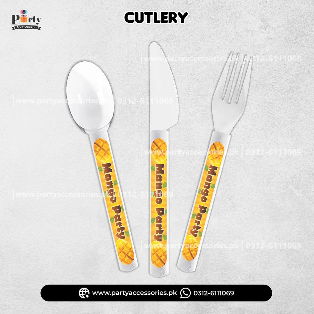 Mango Party Theme Customized Disposable Cutlery