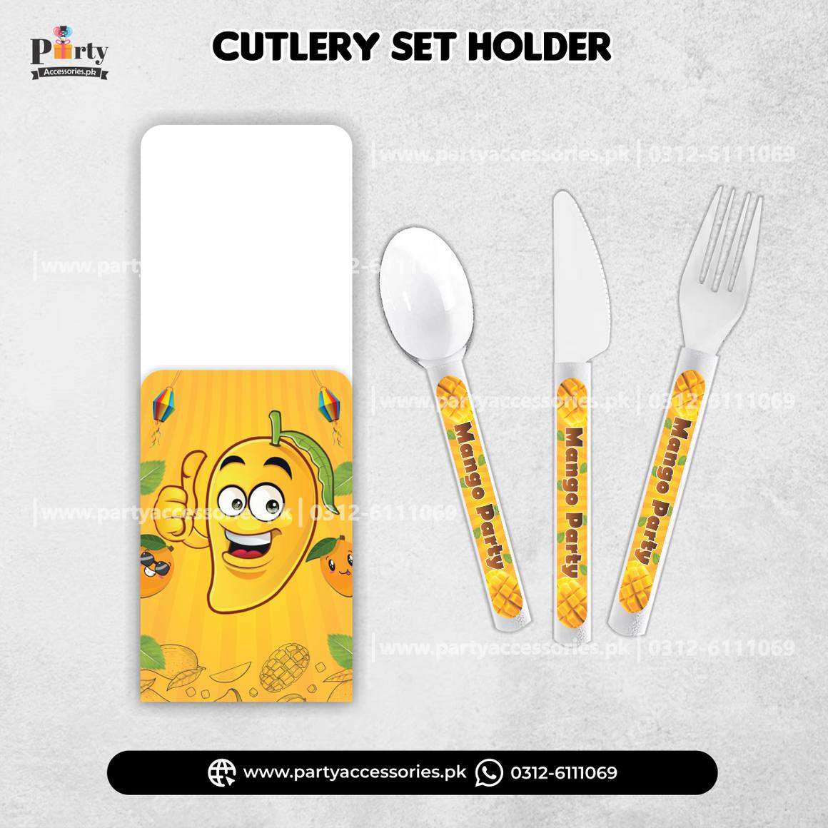 Mango Party Table Decoration Cutlery with Holders