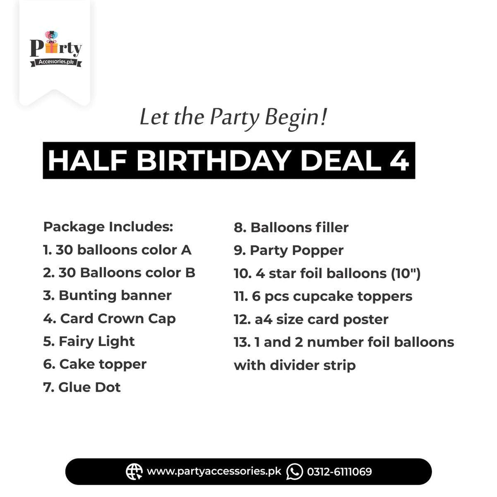 half birthday deal set for boy birthday party 