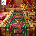 Dholki Night Theme Table Runner – Colorful Wedding Party Table Decoration