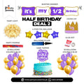 half birthday deal 2 purple color for birthday girl 