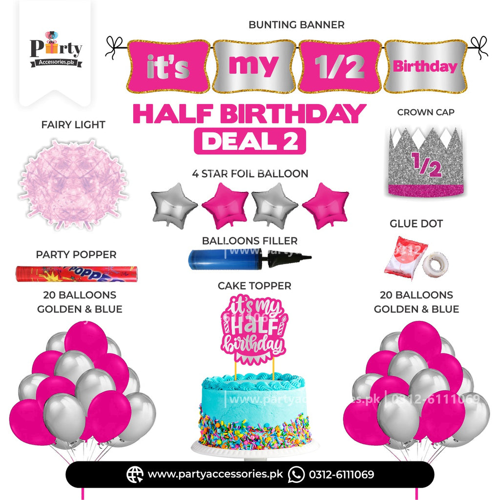 HALF BIRTHDAY DEAL SET FOR BABY GIRL 