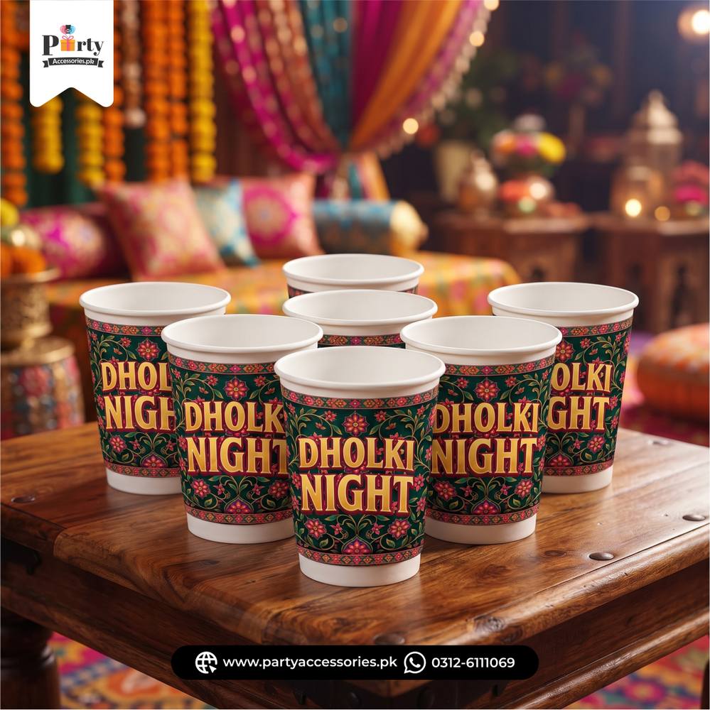 Dholki Night Party Decoration Cups