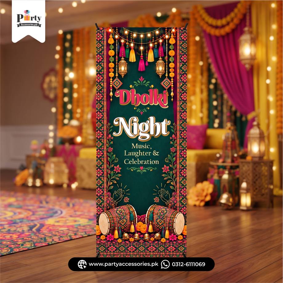 Dholki NIght Party Party Decoration Welcome Standee