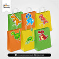 Dinosaur Theme Birthday Cutout Goody Bags | Premium Party Favors 6 pcs Pack