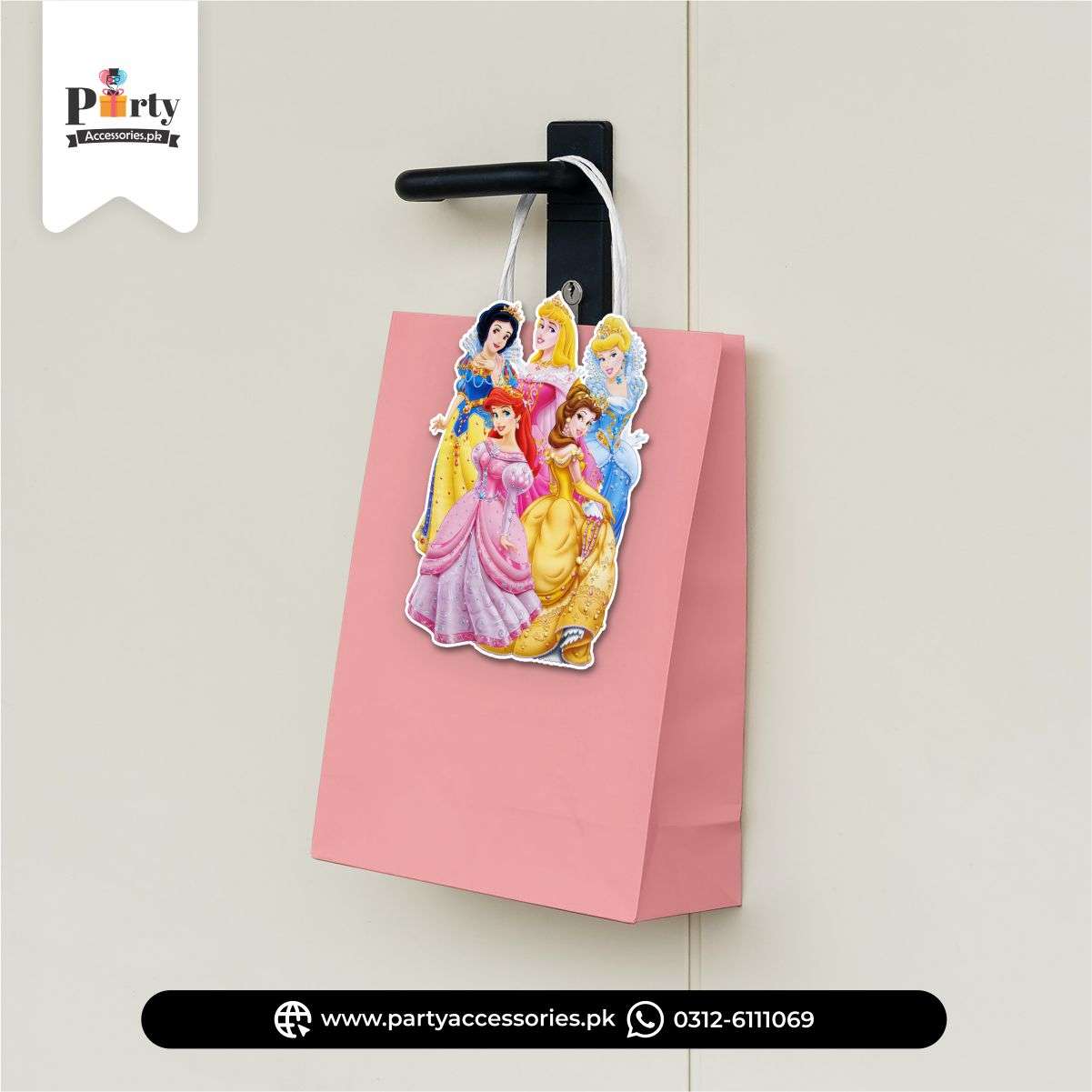 Disney Princess Theme Birthday Cutout Goody Bags | Premium Party Favors