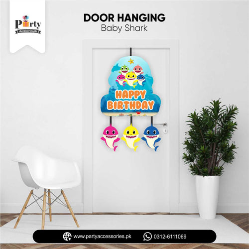 Baby shark theme customized Door hanging decoration