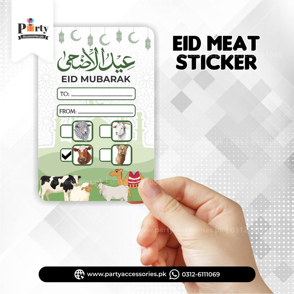 Customized Eid ul Adha Meat box sticker labels
