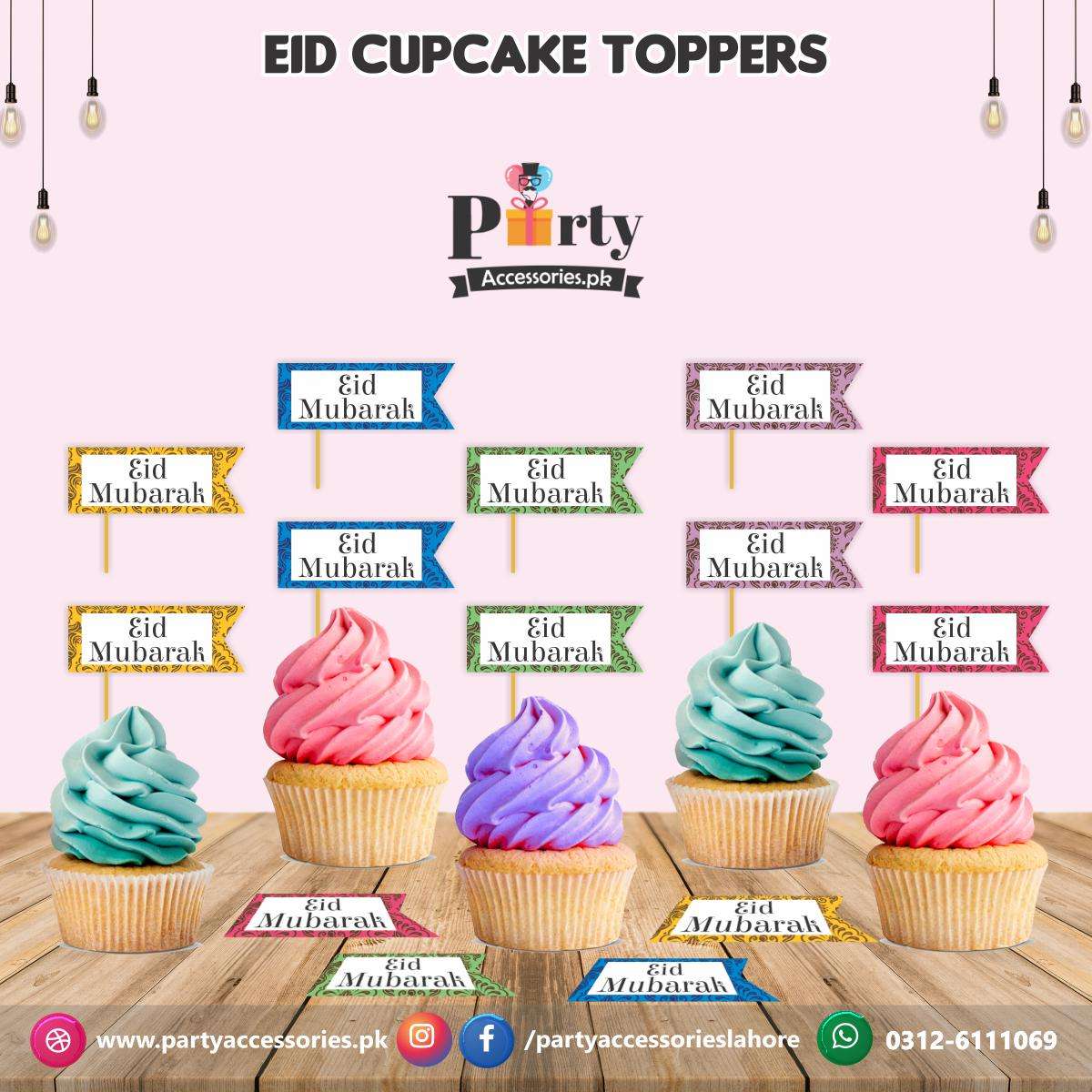 Eid Mubarak CupCake Topper Set for Cupcake Decoration