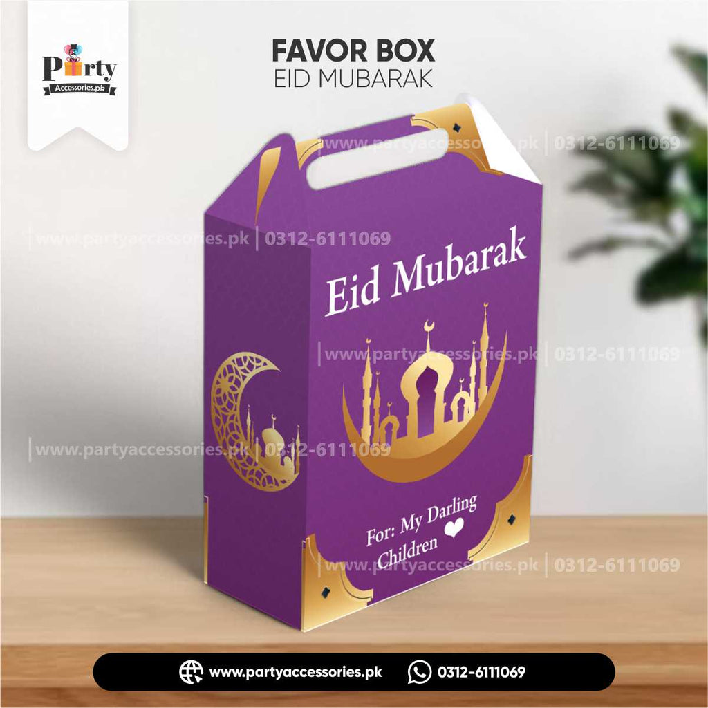 Customized Eid mubarak favor boxes