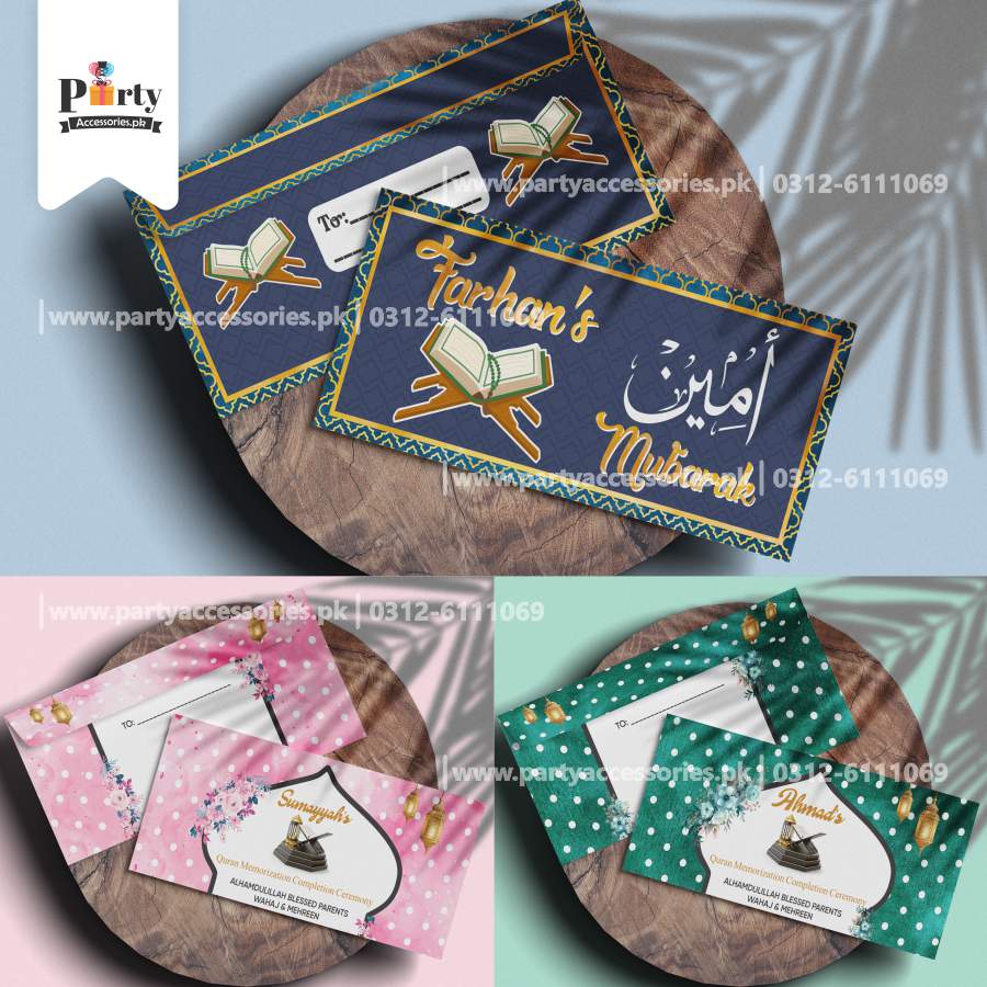 Ameen Mubarak Customized Money Envelops Traditional Style Exclusive Designs