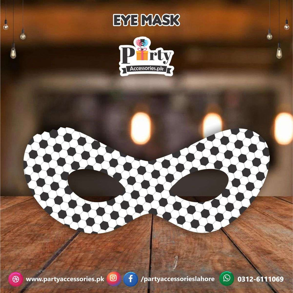 Football theme birthday party face masks | Pack of 6 eye masks in football theme