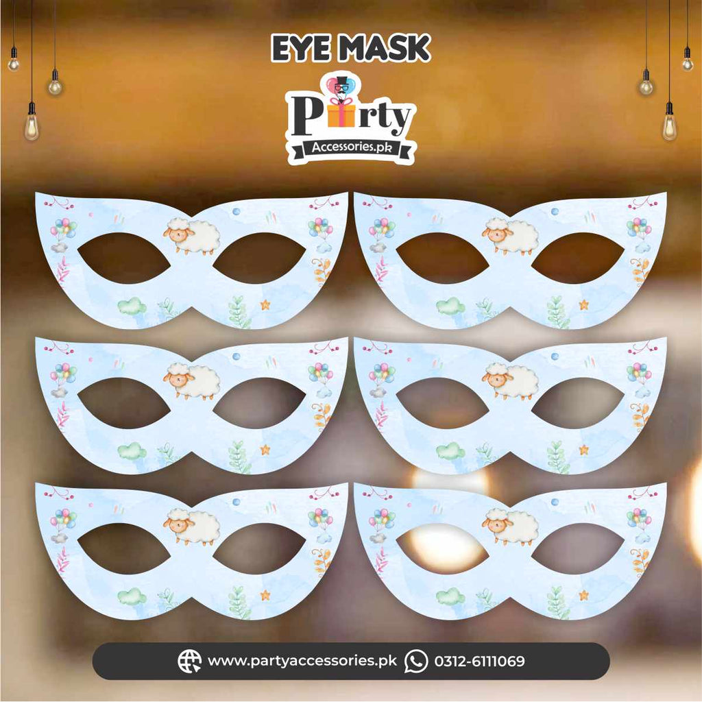 Aqeeqa celebration |eye face masks | Pack of 6 pcs for boy Aqiqah