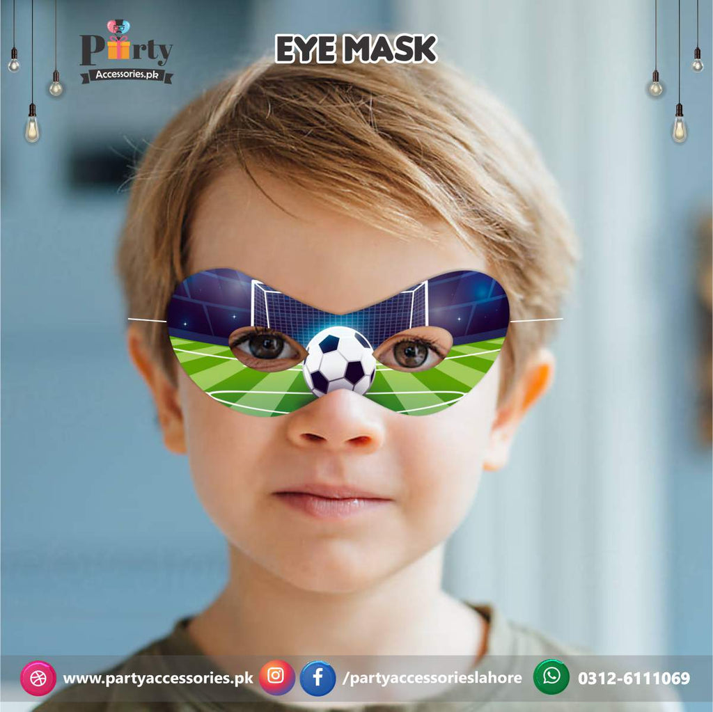 Football theme birthday party face masks | Pack of 6 eye masks in football theme