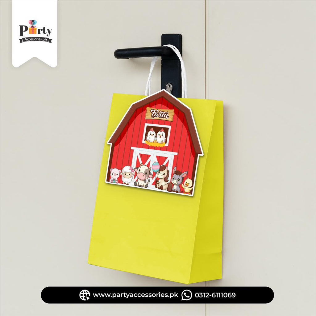 Farm Animals Theme Birthday Cutout Goody Bags | Premium Party Favors 