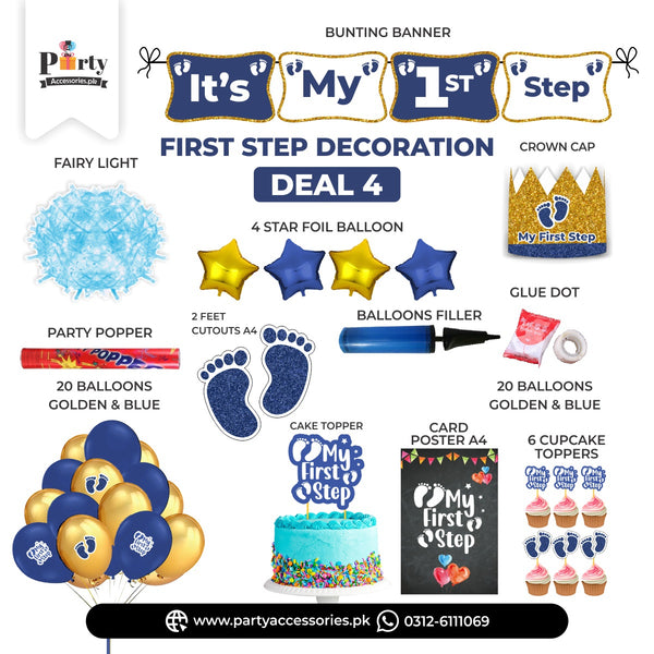baby boy's first step wall decorations ideas 