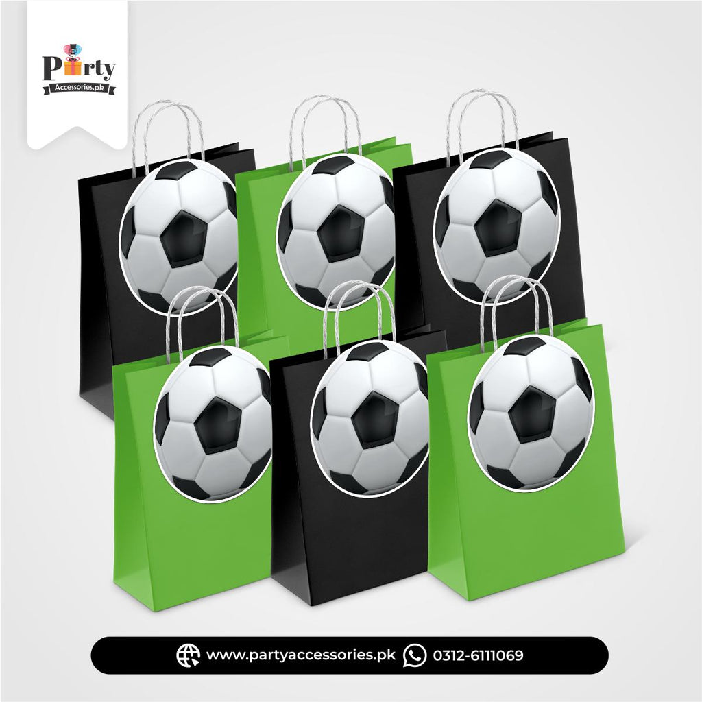 Football Theme Birthday Cutout Goody Bags | Premium Party Favors 6 pcs Pack