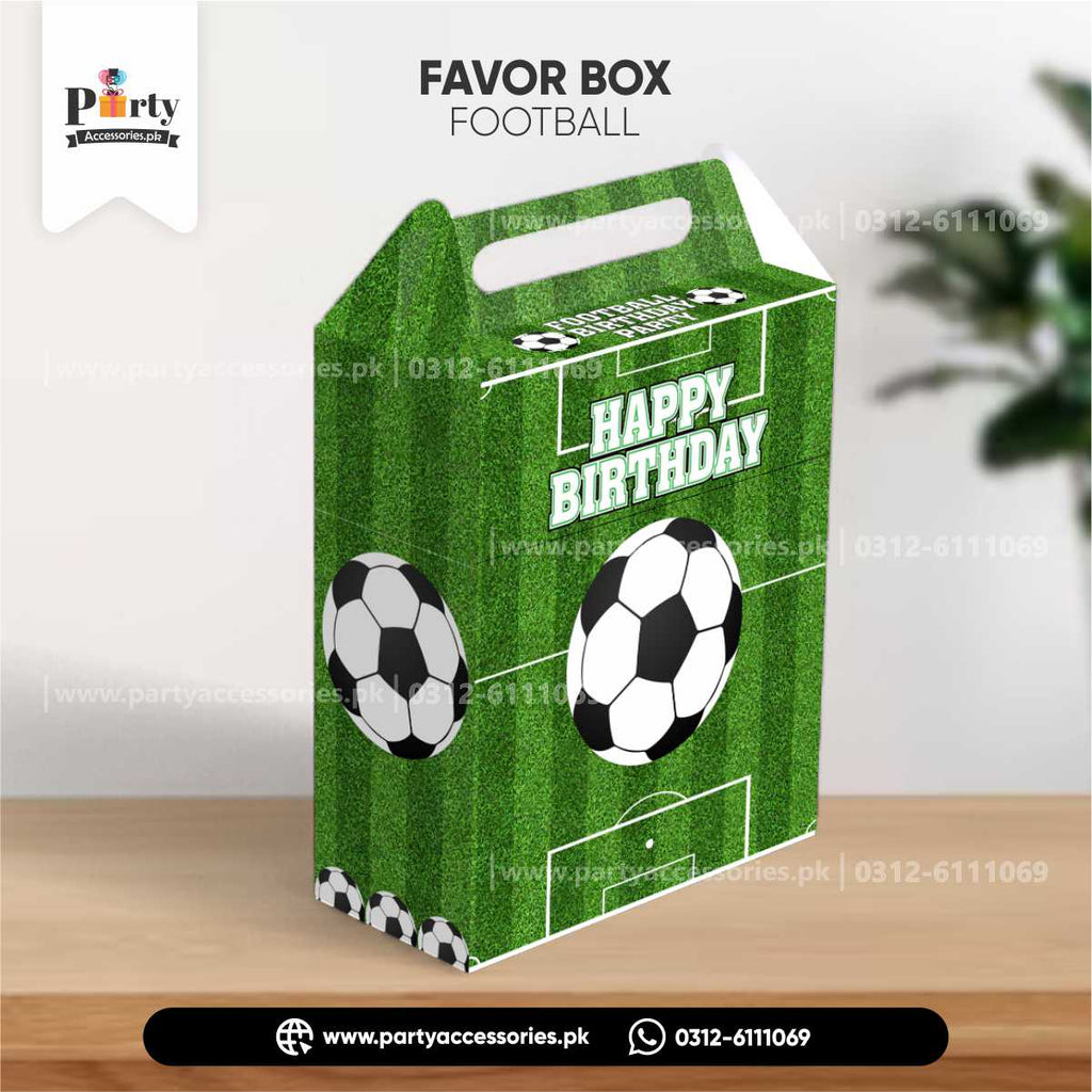 Birthday Party Favor / Goody Boxes in Customized Football theme 