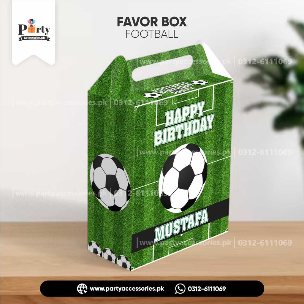 Customized Football theme Birthday Party Favor / Goody Boxes