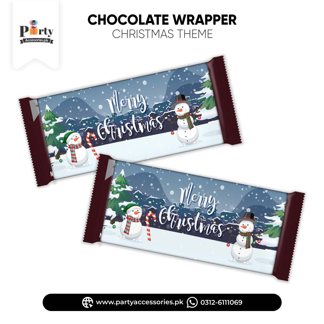 Merry Christmas Customized chocolate wraps (6 pcs)