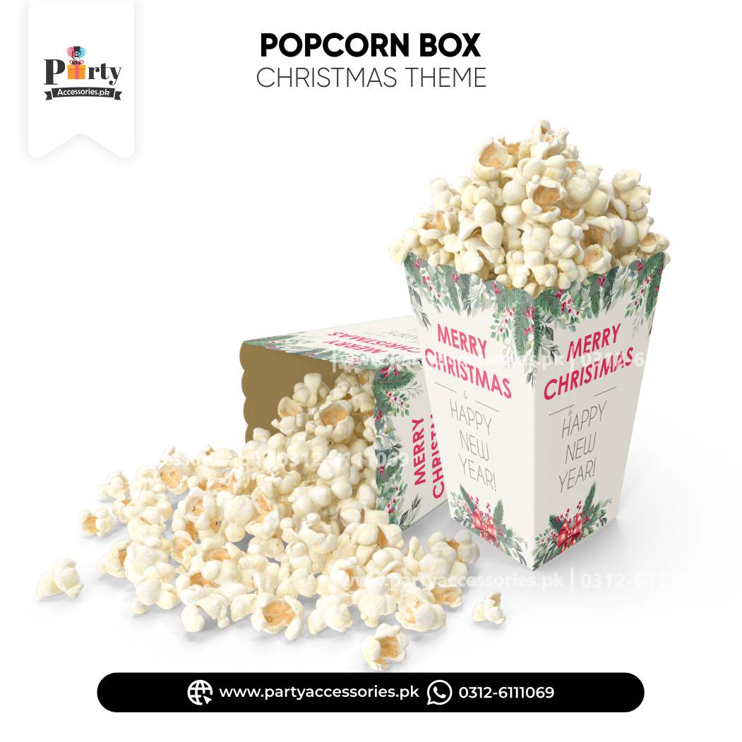 Merry Christmas Popcorn boxes for Christmas Celebrations