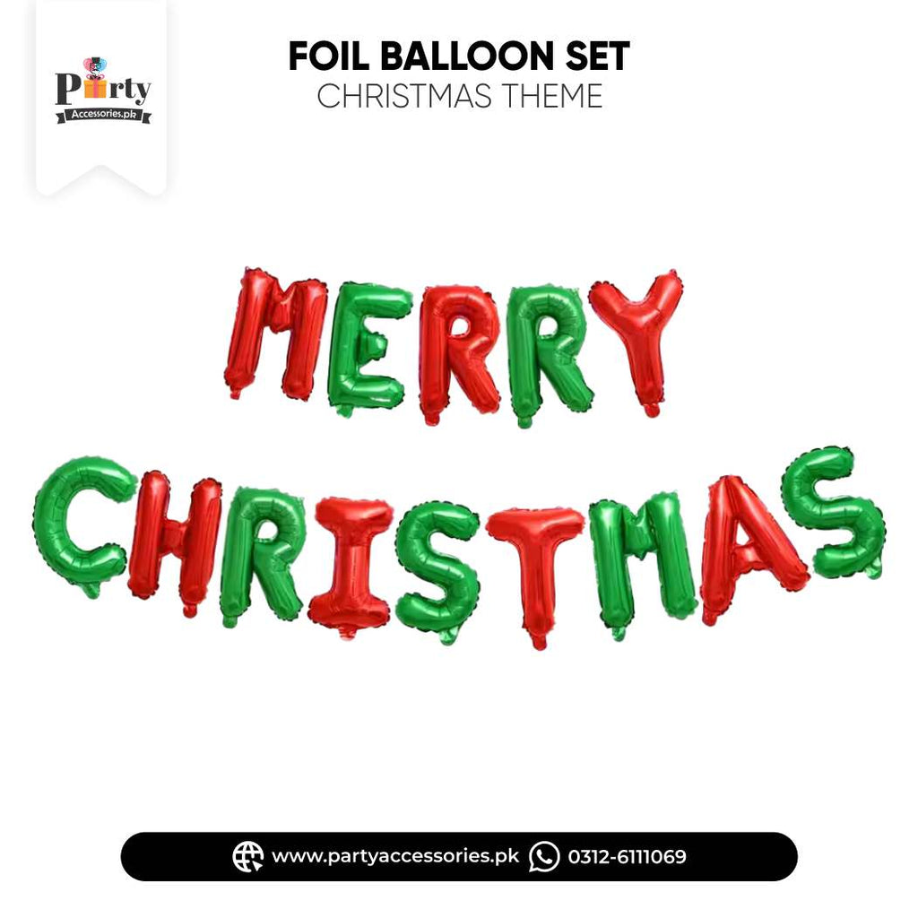 merry Christmas letter balloons