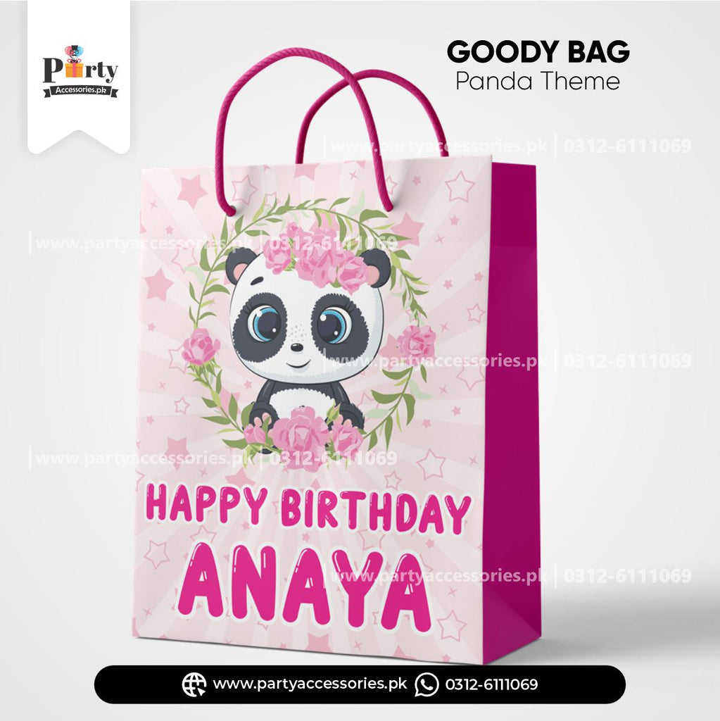 Panda Girl Theme Customized Favor/Goody Bags