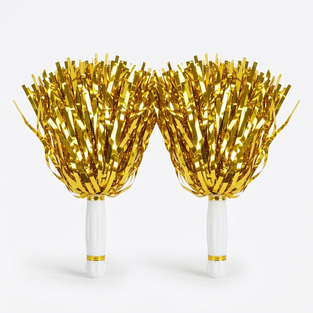 Cheerleading Pom Poms – Shiny Party & Sports Cheer Props