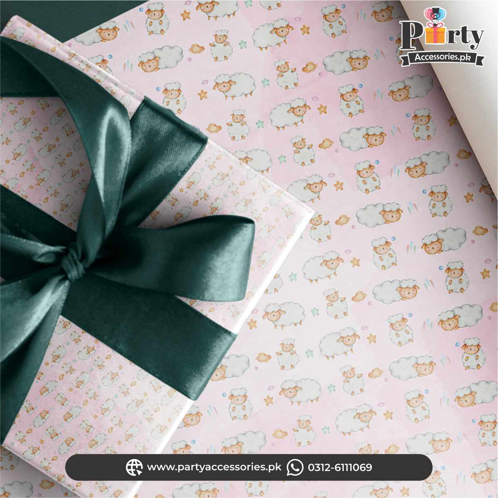 Aqeeqa celebration | Gift wrapping sheets |for girl 