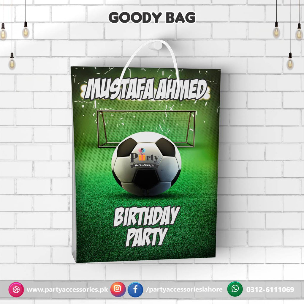 Football birthday theme Customized Goody Bags / favor bags 6 pcs pack
