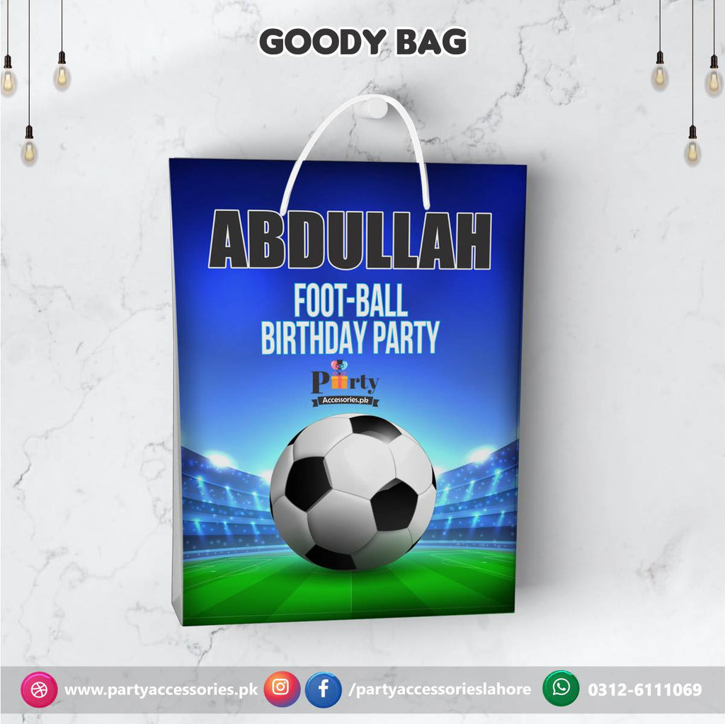Football birthday theme Customized Goody Bags / favor bags 6 pcs pack