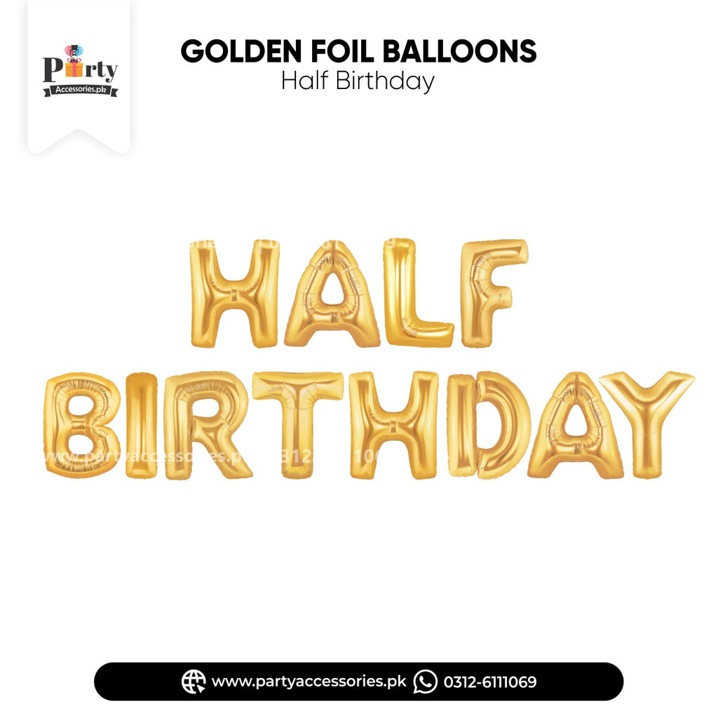 Half Birthday Foil Balloon set